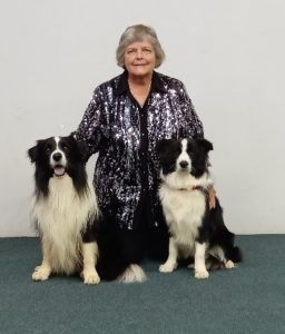 Woman and two dogs